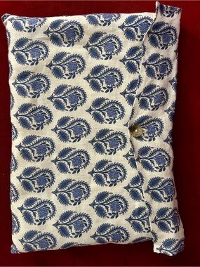 J. Crew Linen Tablecloth in Bouquet Block Print